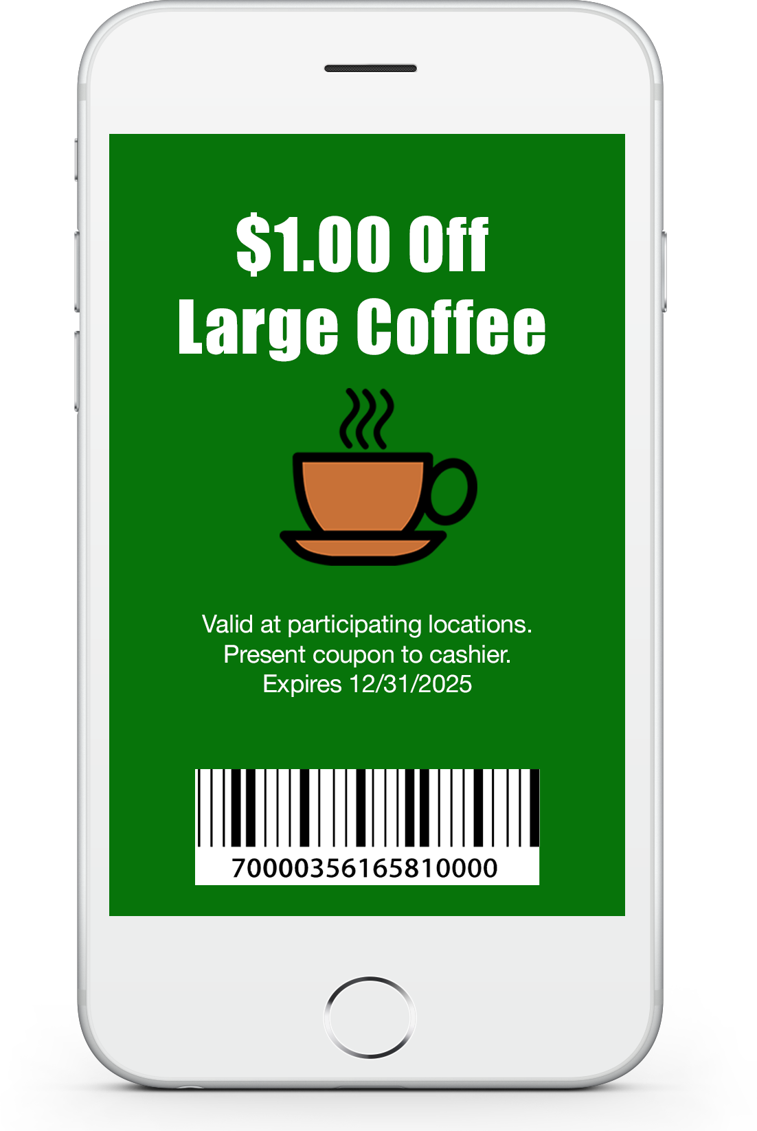 Contactless Mobile Coupon with Barcode